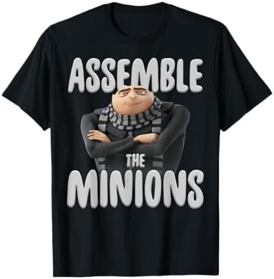Amazon.com: Minions Gru Logo Faux Pocket Graphic T-Shirt